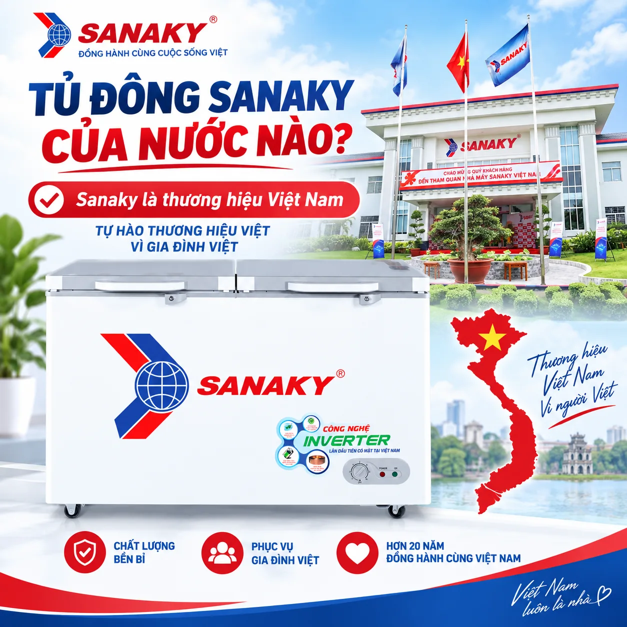 Tủ đông Sanaky của nước nào? Thương hiệu Sanaky có uy tín không?