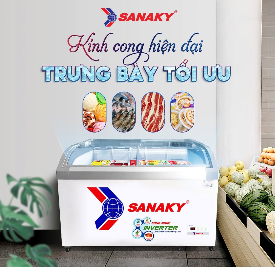Tủ đông kính lùa Sanaky