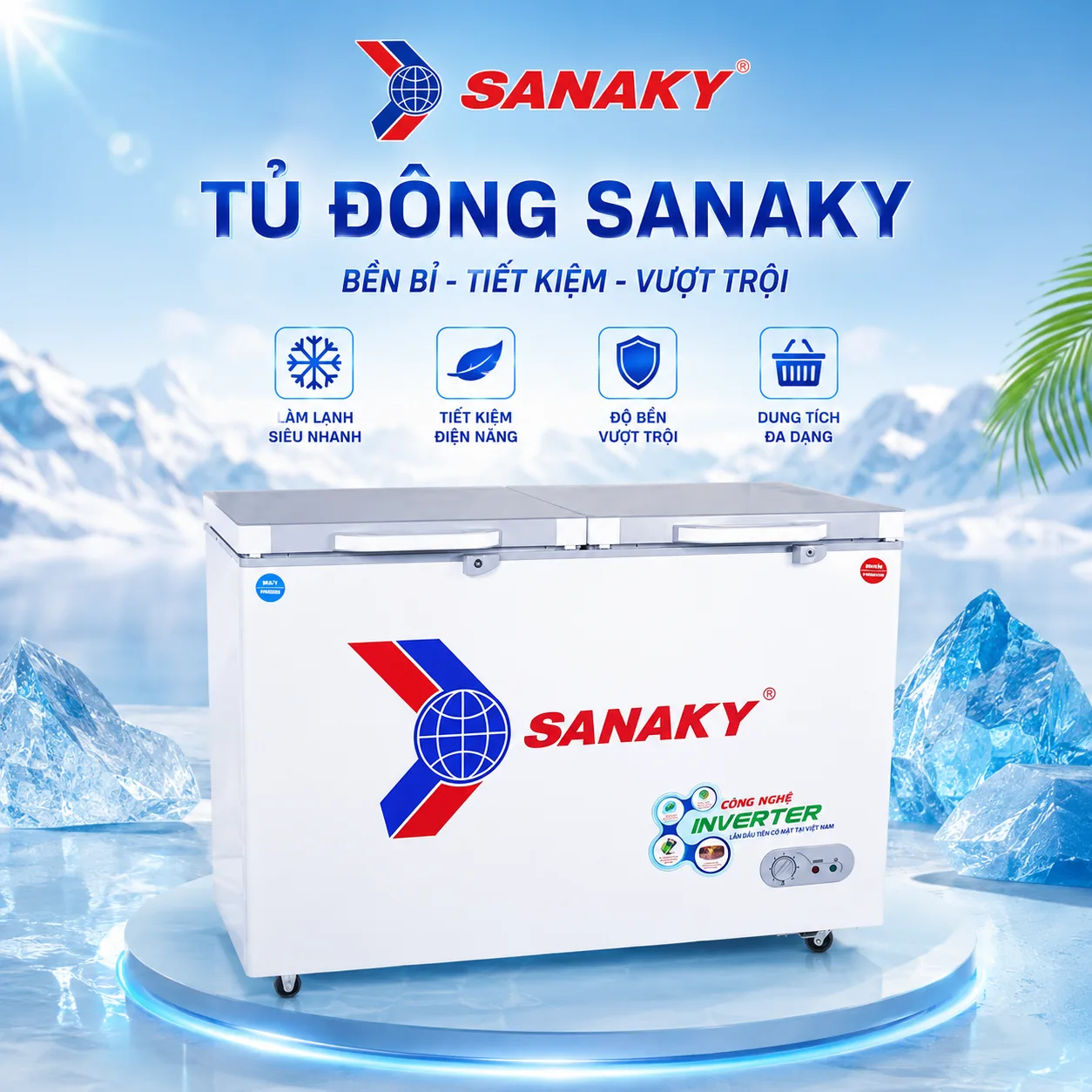 Tủ mát Sanaky cho cửa hàng và nhà hàng