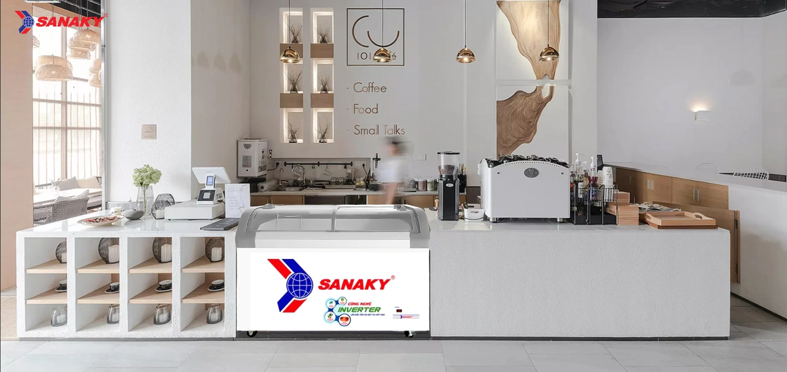 Bảo hành chính hãng 2 năm Tủ đông kính cong 280 lít Sanaky Inverter VH-3899K3B được bảo hành chính hãng 2 năm