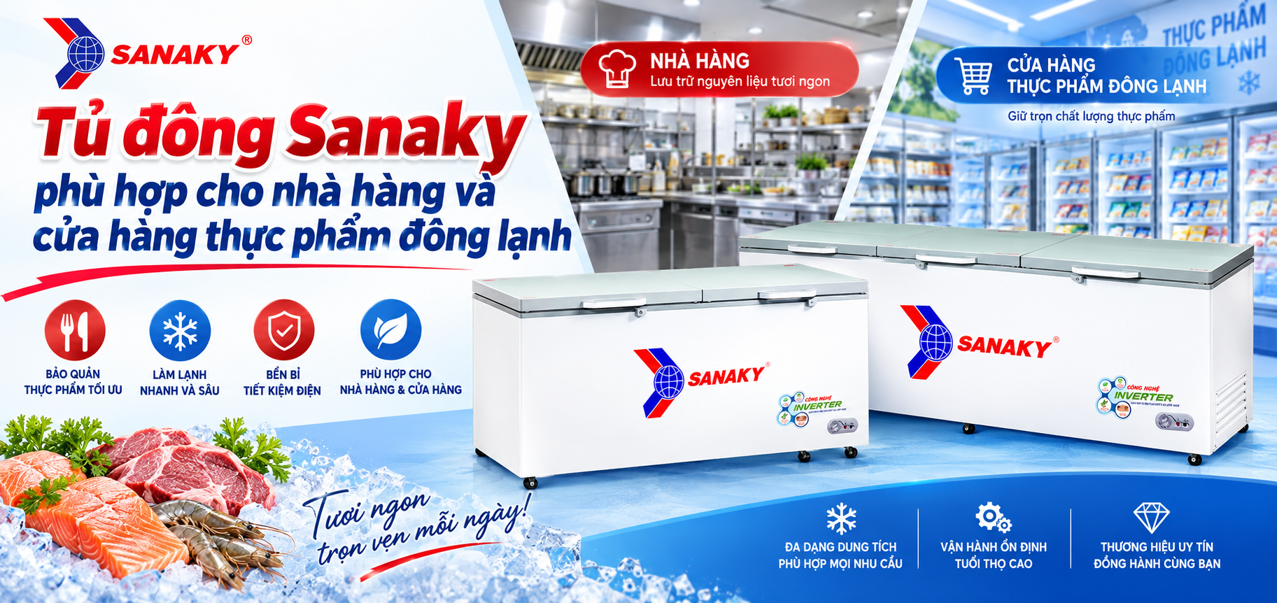 Tủ đông Sanaky của nước nào? Thương hiệu Sanaky có uy tín không?