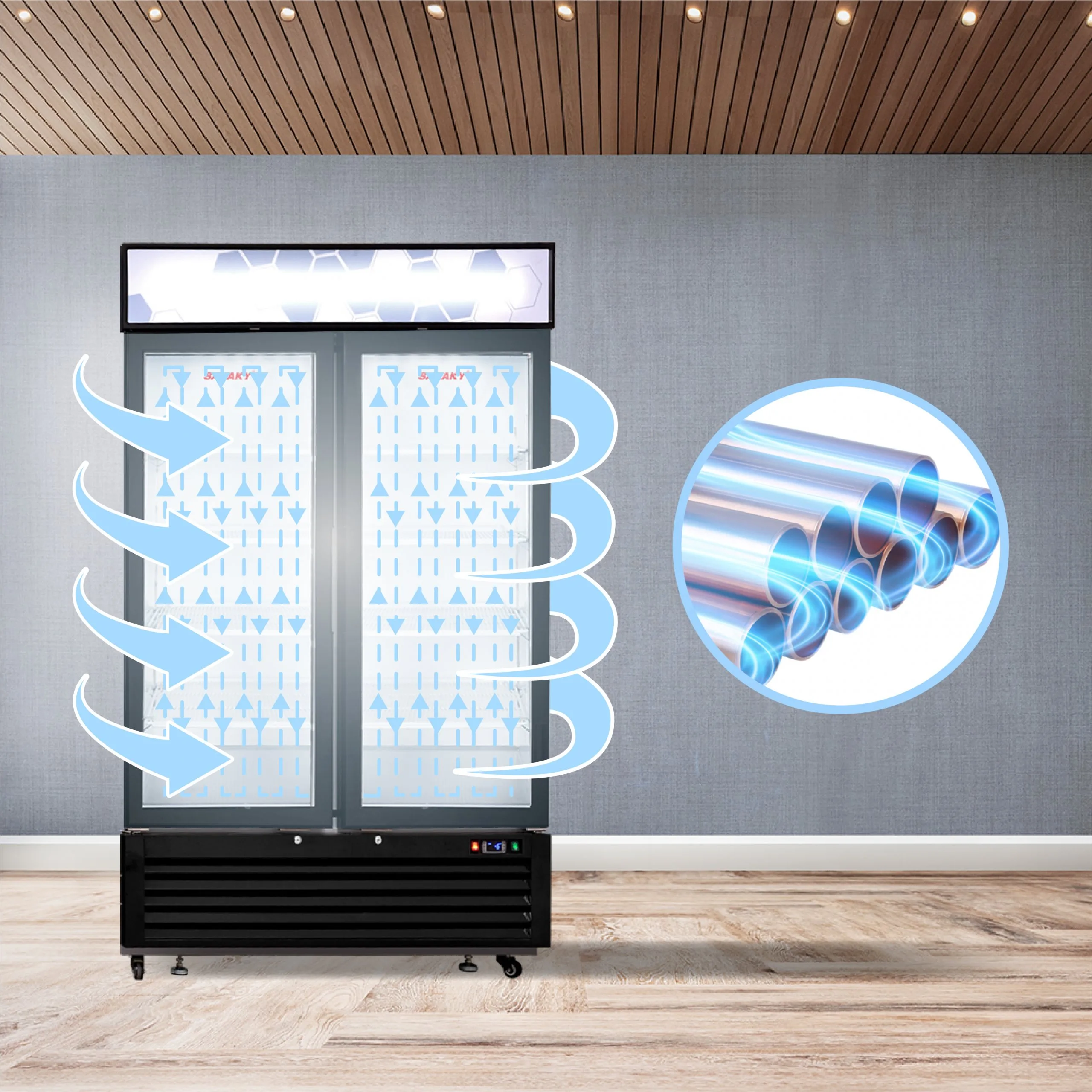 Tủ mát 1320 lít Sanaky VH-1368K với hệ thống truyền nhiệt nhanh