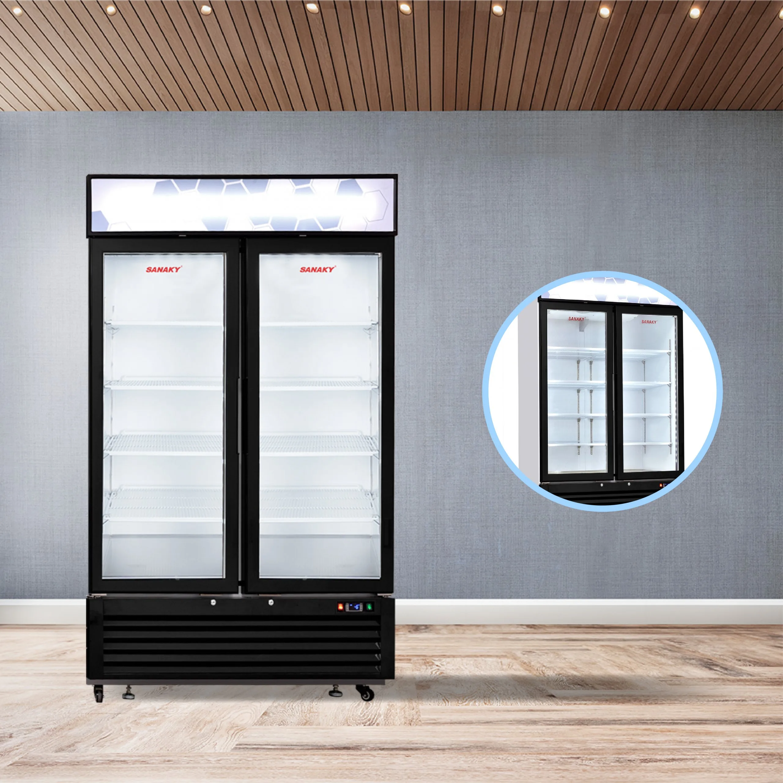 Tủ mát 1320 lít Sanaky VH-1368K cửa kính trưng bày
