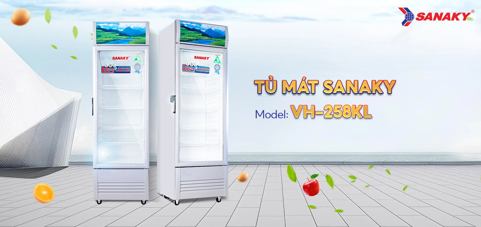 Tủ Mát Sanaky VH-258KL Tủ mát 200 lít Sanaky VH-258KL cửa kính trưng bày