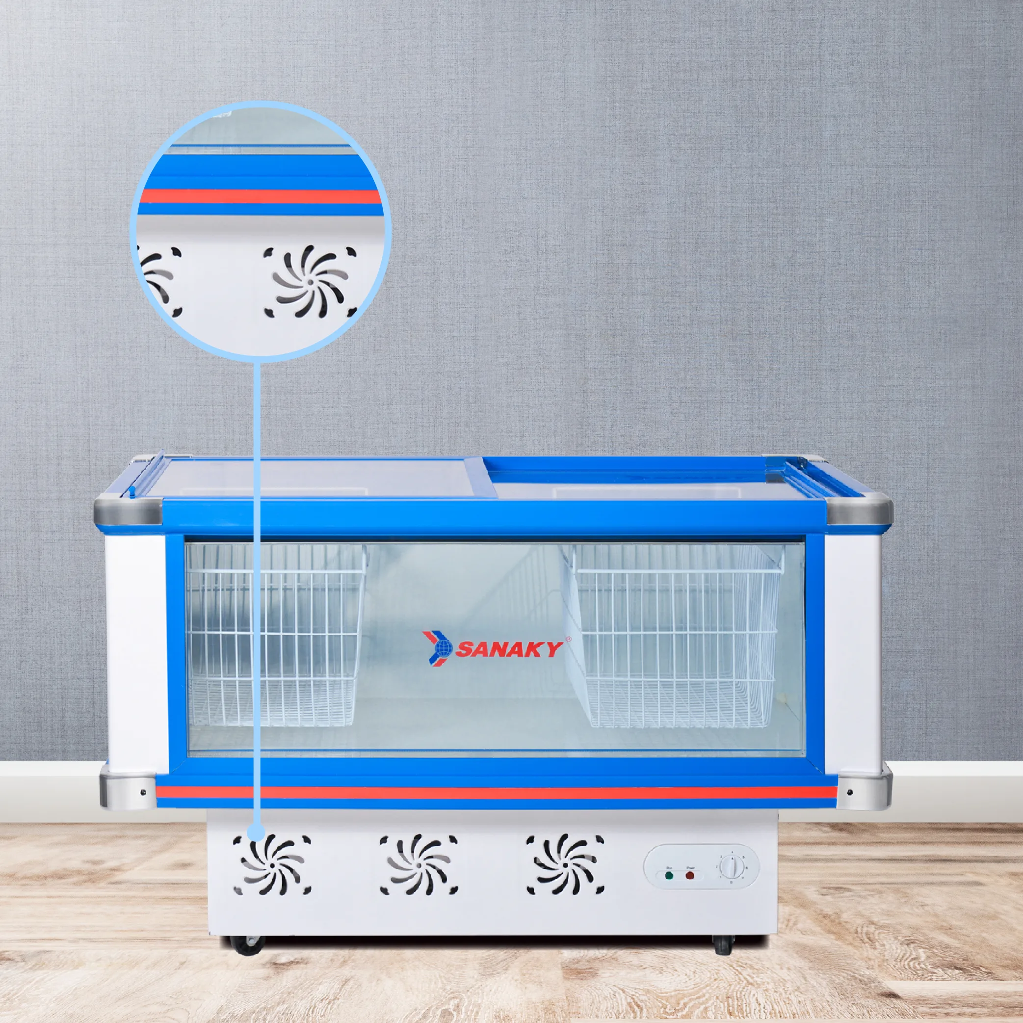 Tủ Mát Sanaky VH-299K 278 lít, mặt kính, dàn lạnh đồng Tủ mát 278 lít Sanaky VH-299K với mặt kính và dàn lạnh đồng