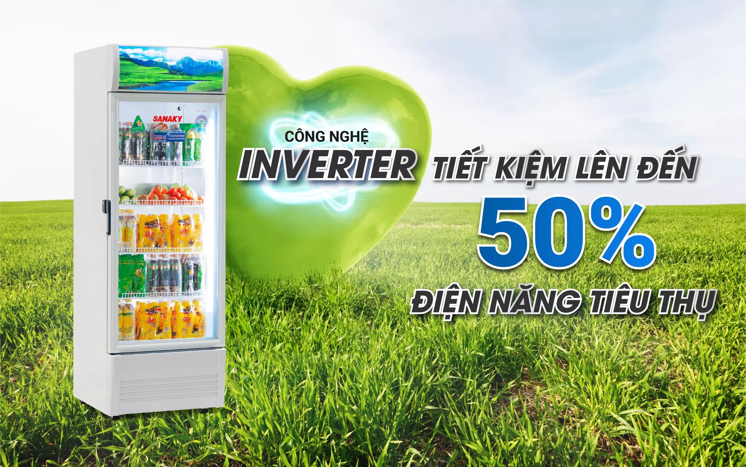 CÔNG NGHỆ TIẾT KIỆM ĐIỆN SMART INVERTER Tủ mát 350 lít Sanaky Inverter VH-3589K3 tích hợp công nghệ Smart Inverter tiết kiệm điện