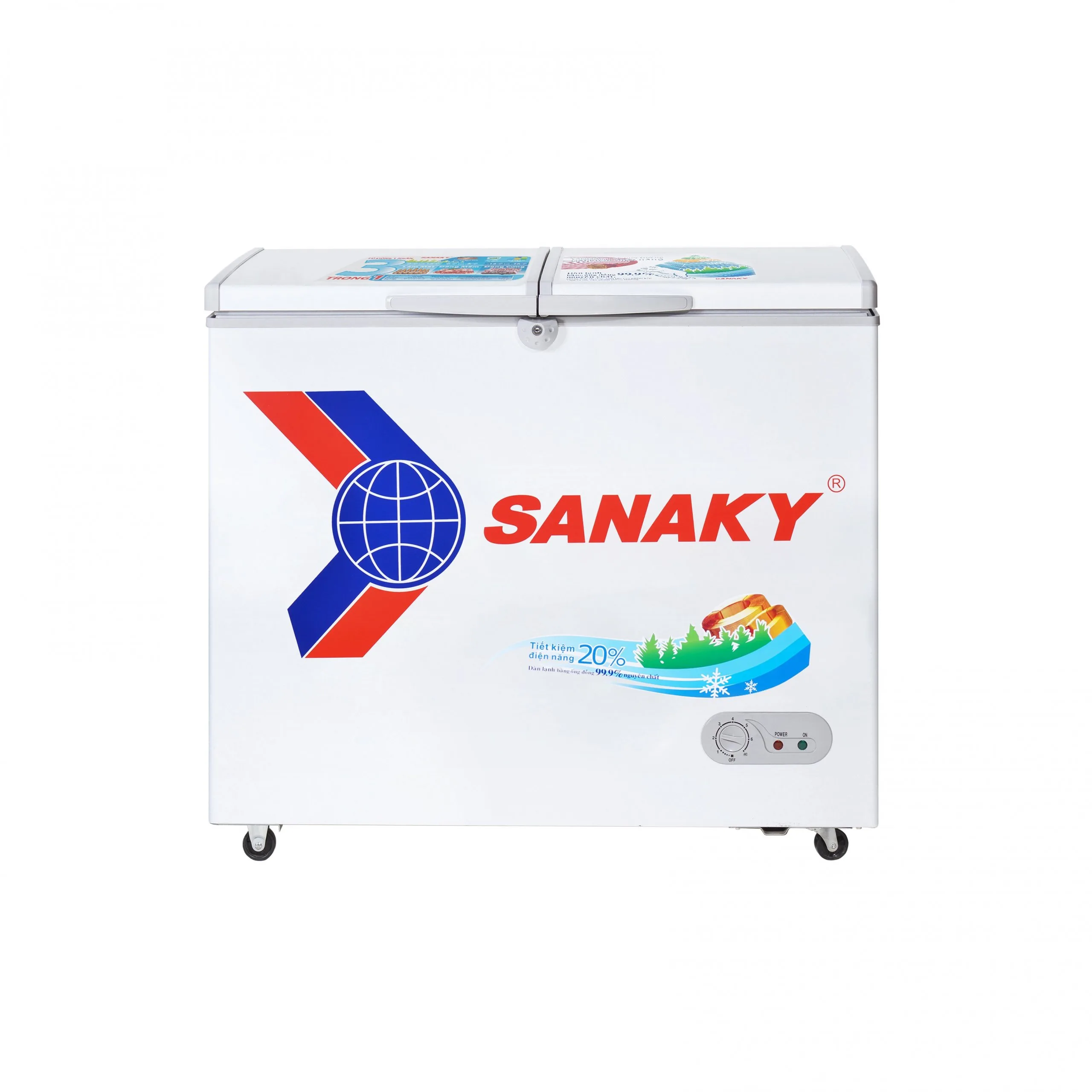 Tủ đông 208 lít Sanaky VH-2599A1 màu trắng