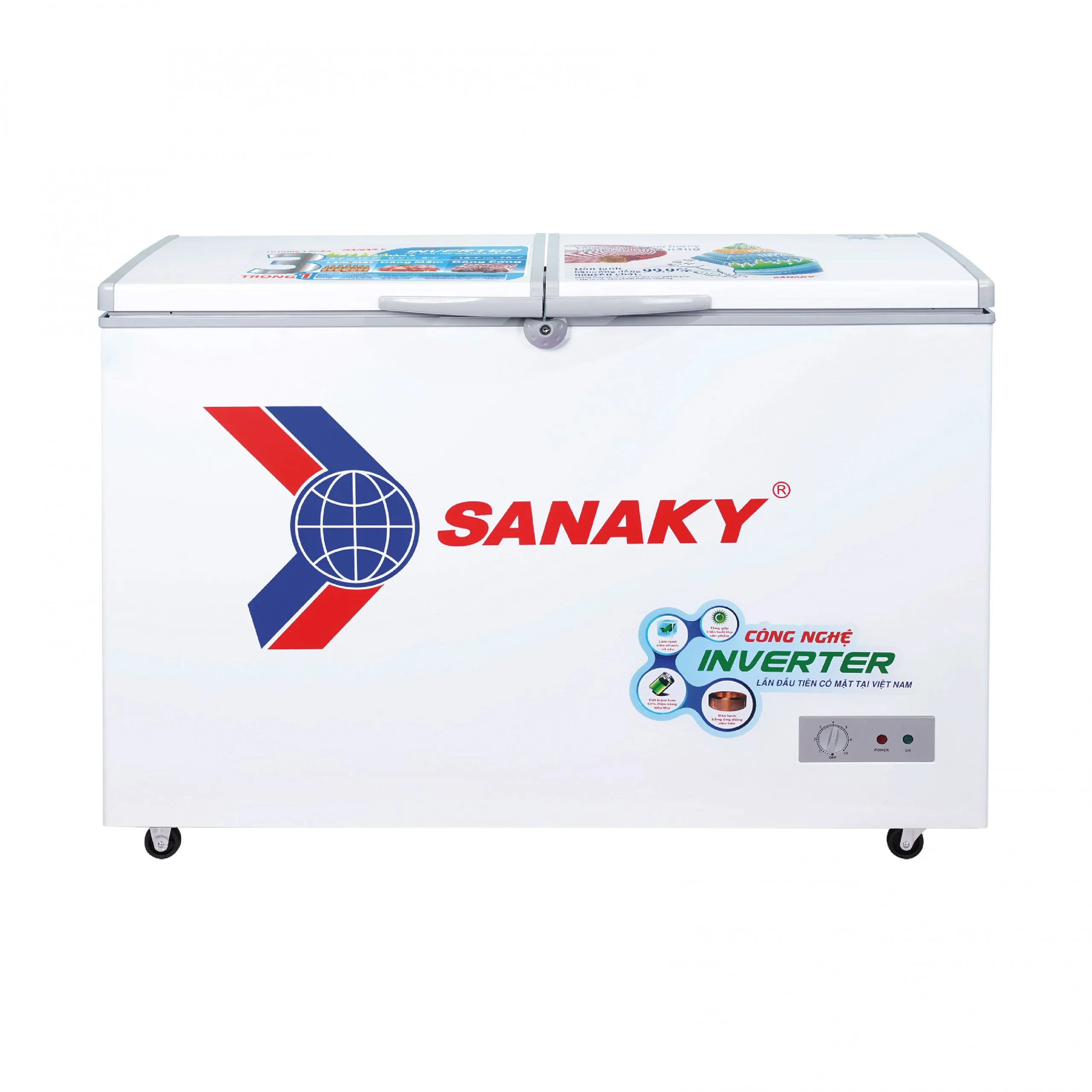 Tủ đông 270 lít Sanaky Inverter VH-3699A3 thiết kế hiện đại