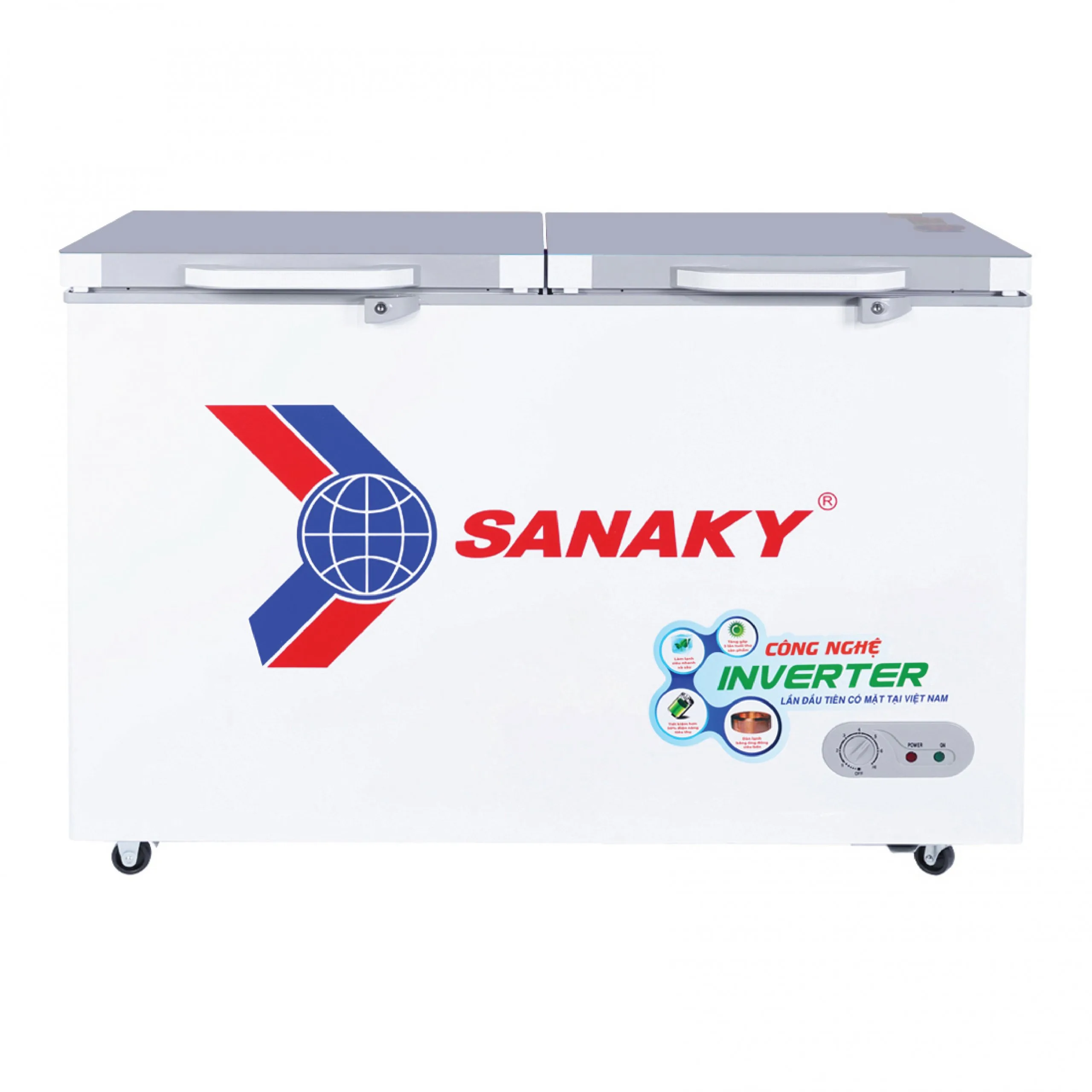 Tủ đông 305l Sanaky Inverter VH-4099A4K thiết kế 2 cánh