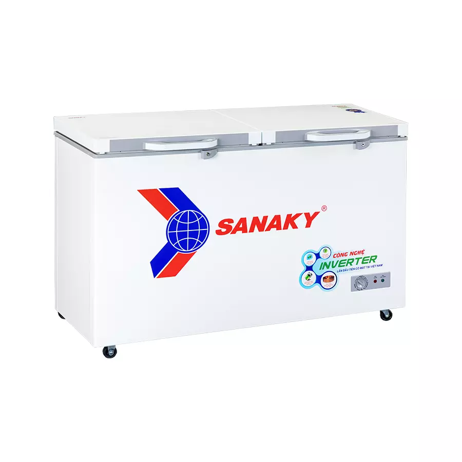 Tủ đông 410 lít Sanaky Inverter VH-5699HY4K màu trắng