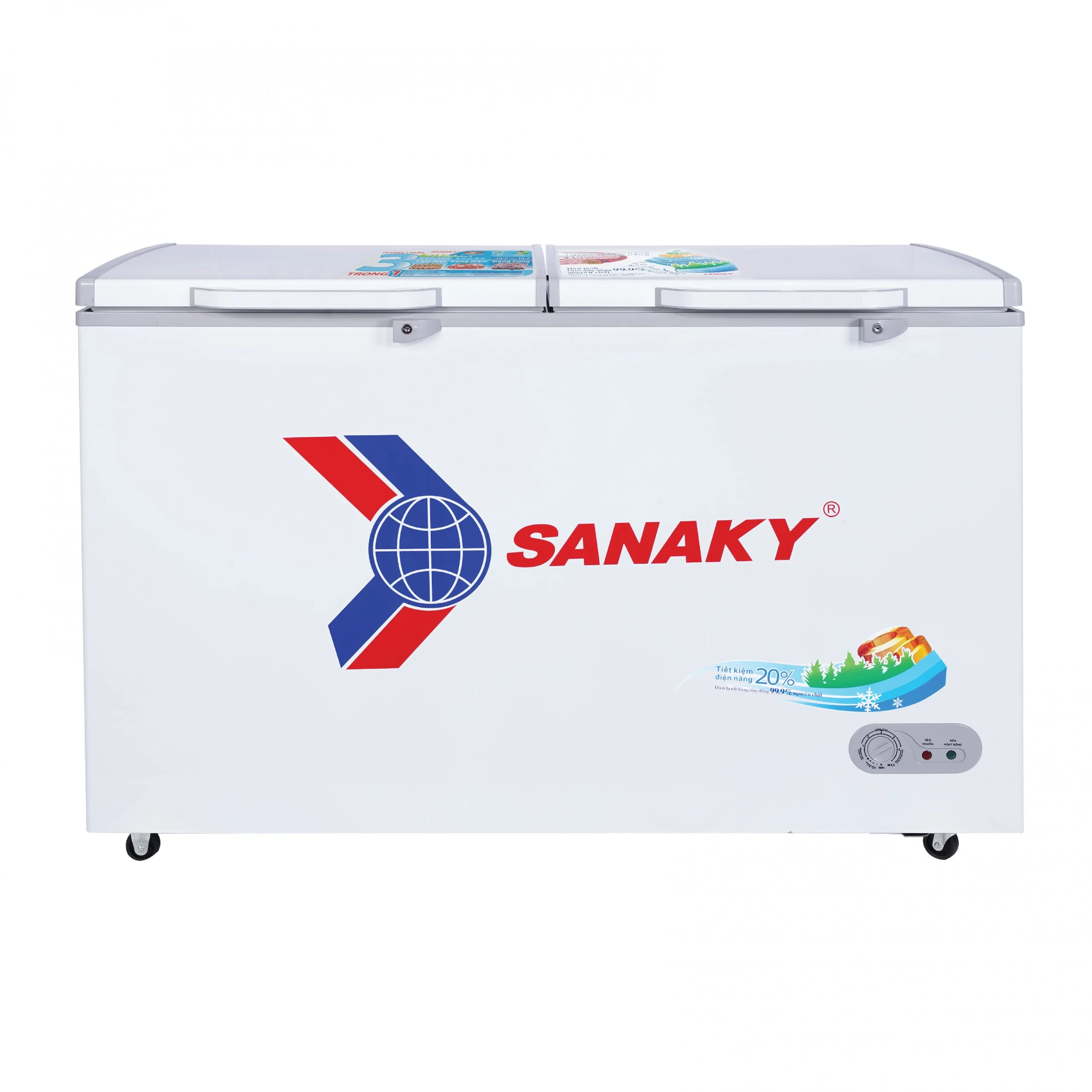 Tủ đông 410 lít Sanaky VH-5699HY thiết kế hai cánh