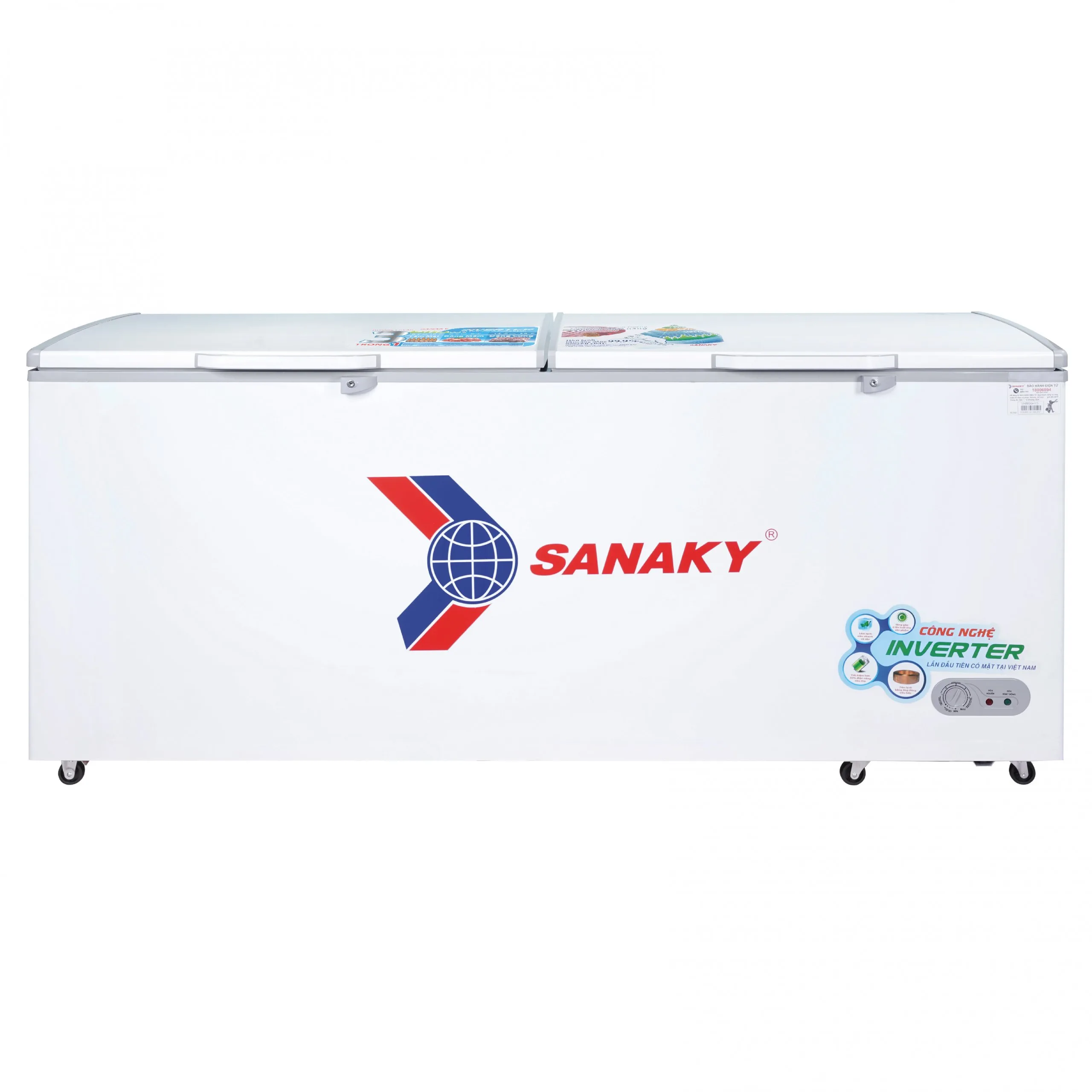 Tủ đông 761 lít Sanaky Inverter VH-8699HY3 thiết kế nằm ngang