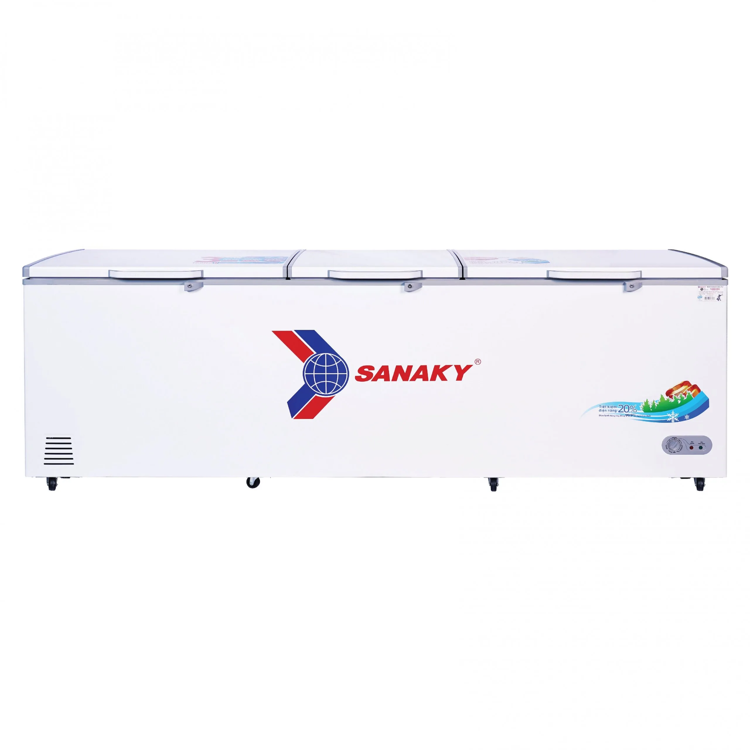 Tủ đông 900 lít Sanaky VH-1199HY với thiết kế nắp mở phía trên