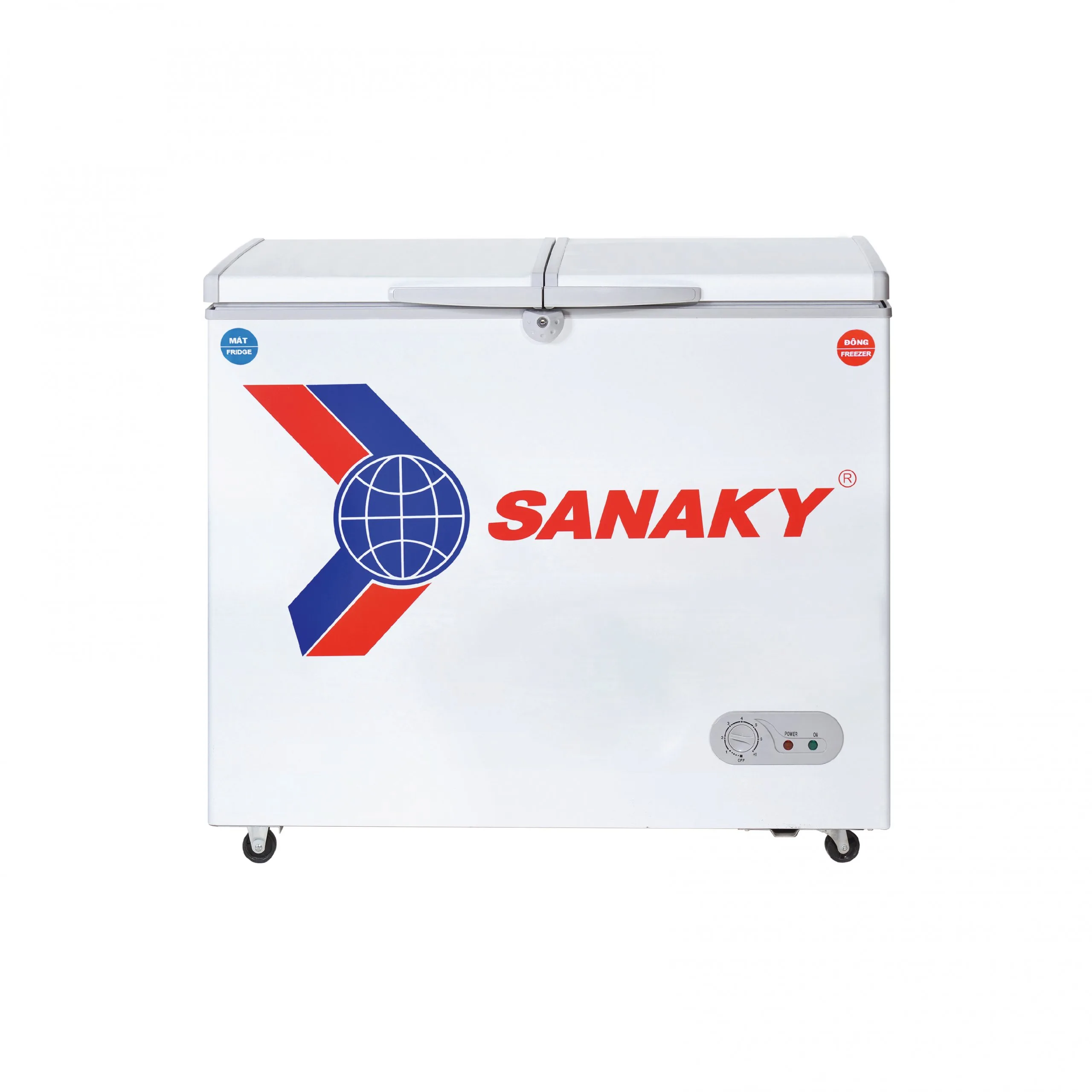 Tủ đông mát 195 lít Sanaky VH-255W2 với thiết kế nắp mở phía trên