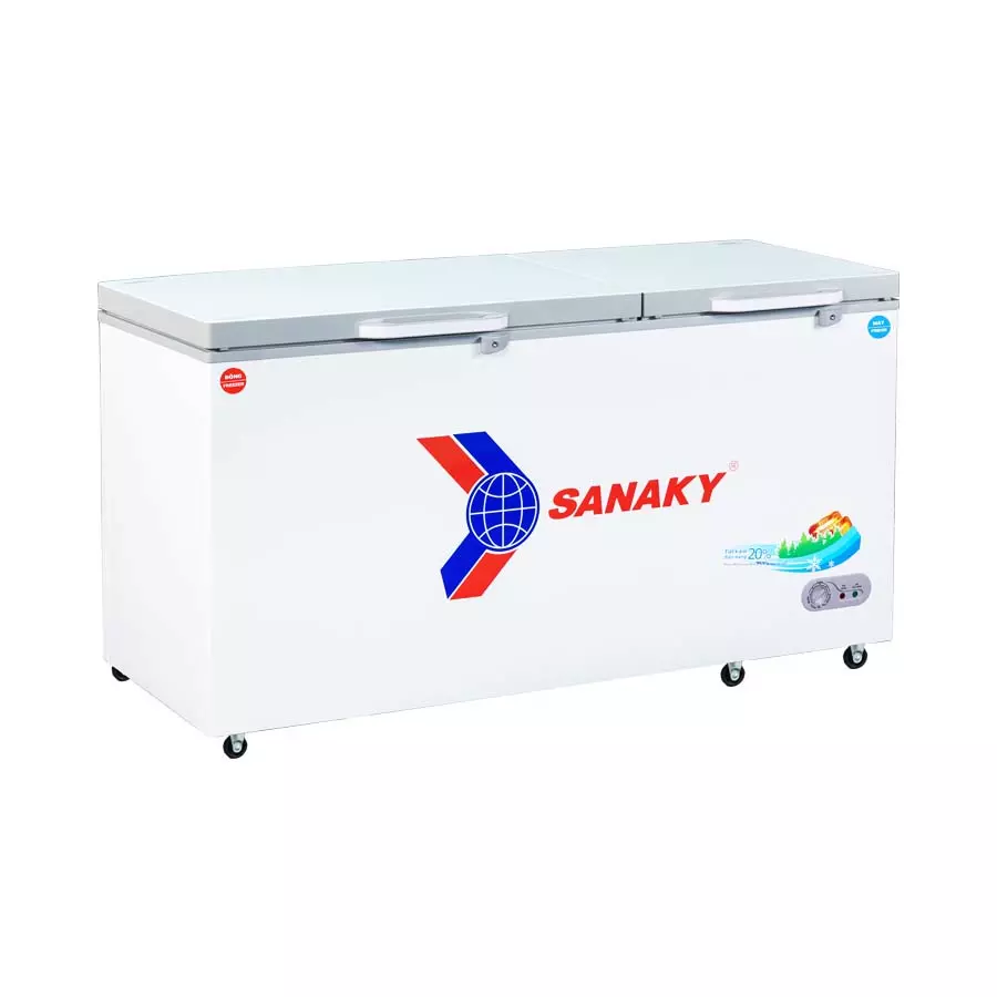 Tủ đông mát 485 lít Sanaky VH-6699W2K màu trắng thiết kế 2 cánh