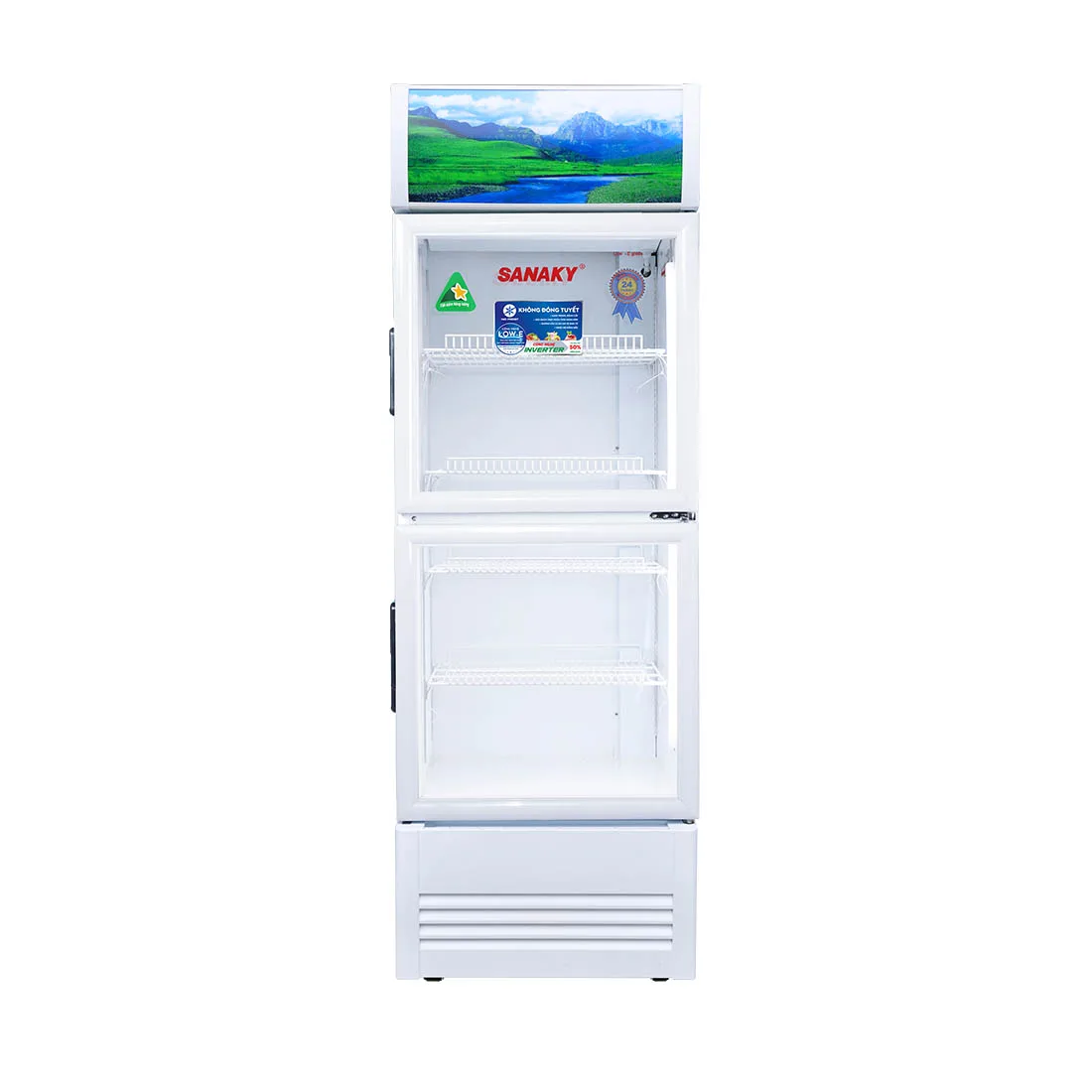 Tủ mát 200 lít Sanaky Inverter VH-2588KW3 cửa kính trưng bày