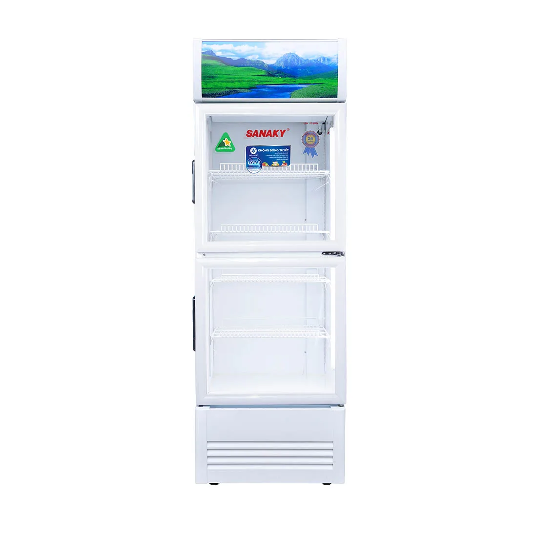Tủ mát 200 lít Sanaky VH-2588KW thiết kế cửa kính trưng bày