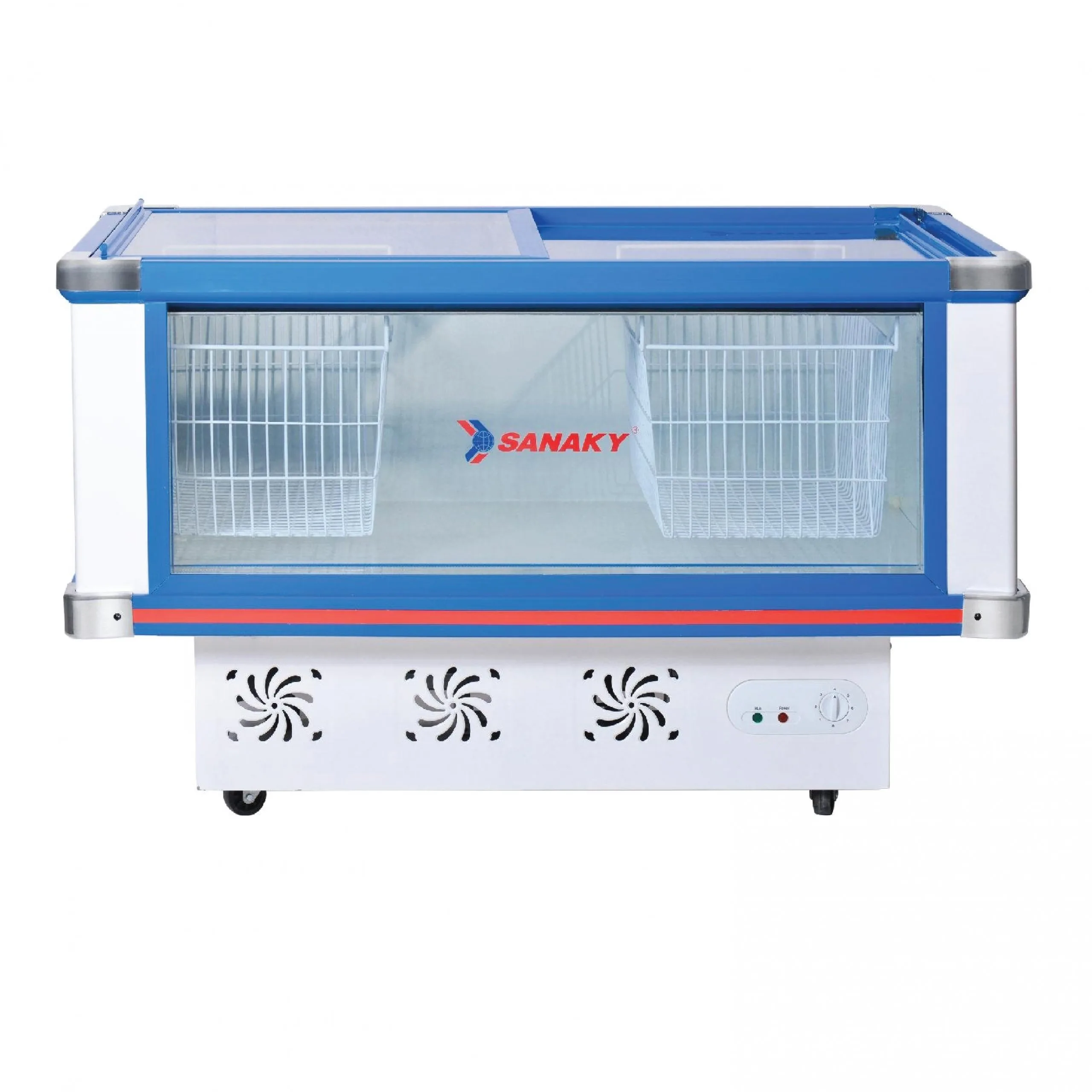 Tủ mát 278 lít Sanaky VH-299K với thiết kế cửa kính trưng bày