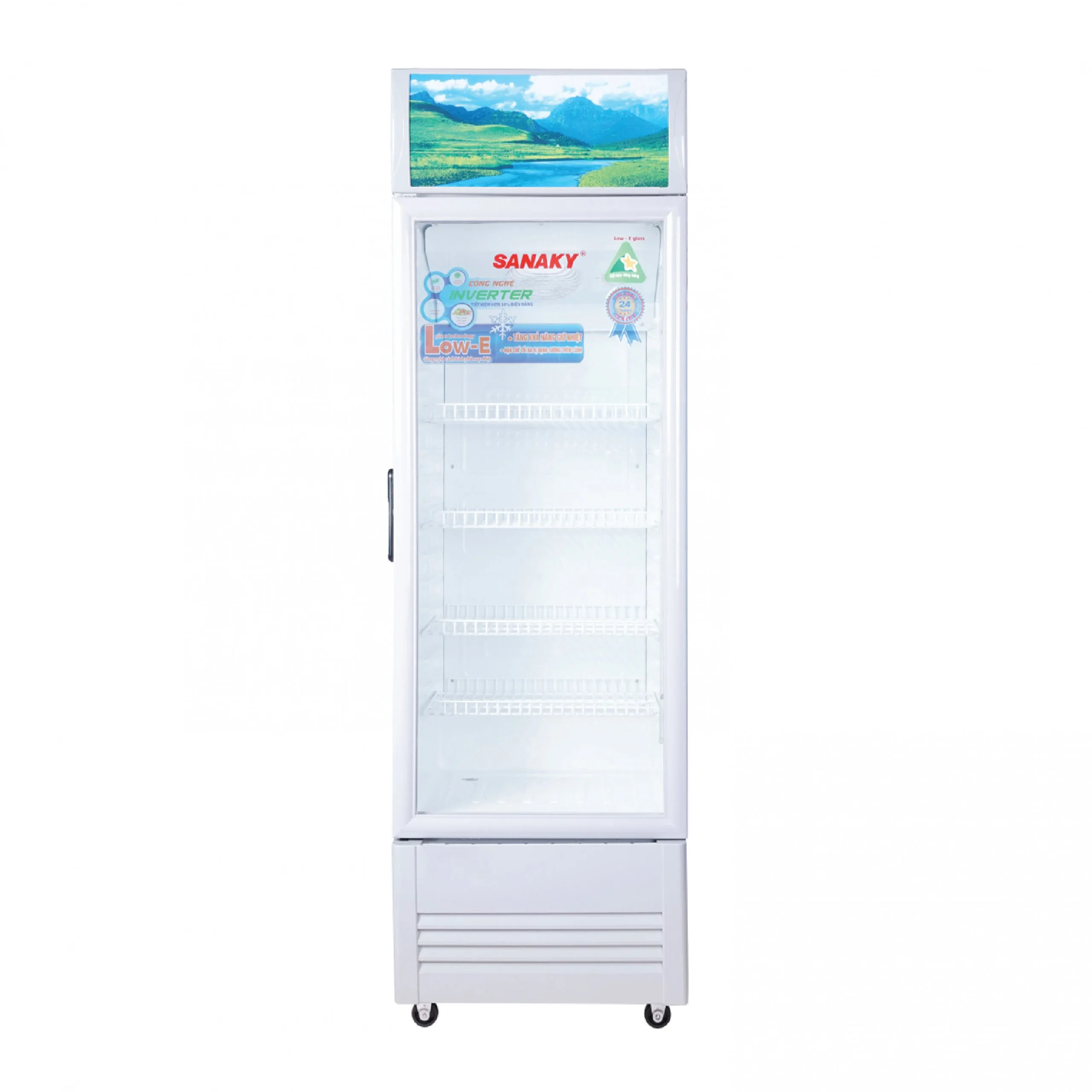 Tủ mát 290 lít Sanaky Inverter VH-358K3L cửa kính trưng bày