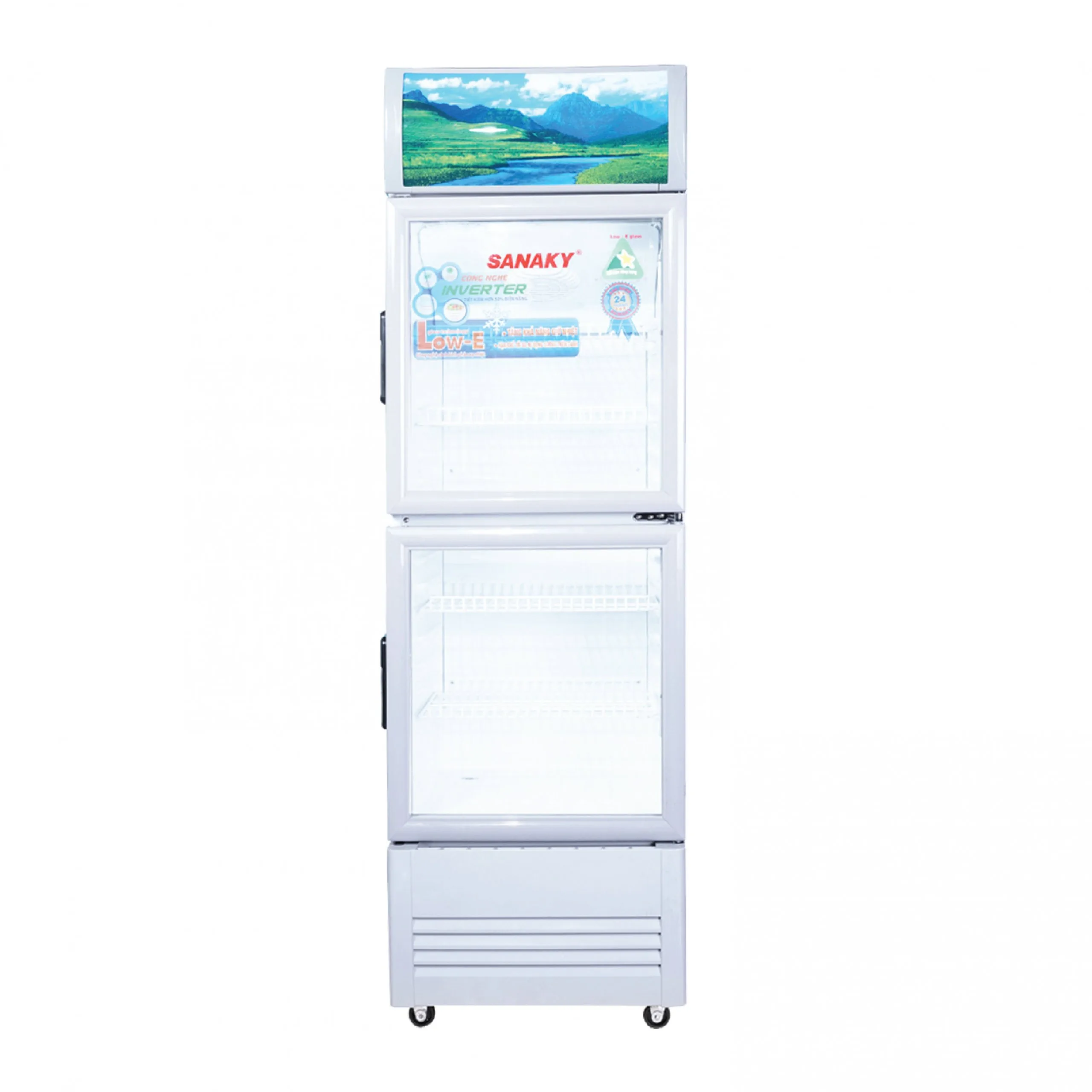 Tủ mát 340 lít Sanaky Inverter VH-408W3L cửa kính trưng bày