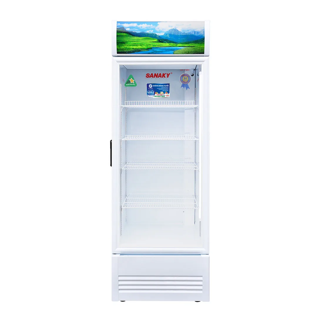 Tủ mát 350 lít Sanaky Inverter VH-4088K3 cửa kính trưng bày